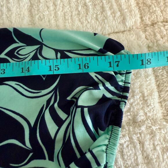 Lapis Women’s PL 3/4 Length Fluff Sleeve Green/Blue Blouse Dainty Colorful - Picture 7 of 9